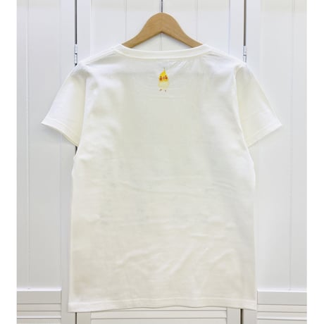 レディースTシャツ☆ボタニカルことりシリーズ☆青花とオカメ