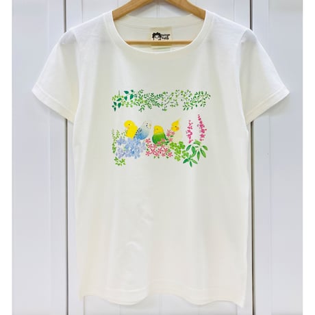 レディースTシャツ☆小鳥ガーデン