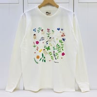 長袖Tシャツ☆ボタニカル文鳥