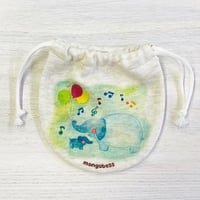 モンゴベス×アルバムえほん☆コラボアイテム☆ミニ巾着【ぞうさん】