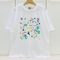 ビックTシャツ☆ボタニカルシマエナガ