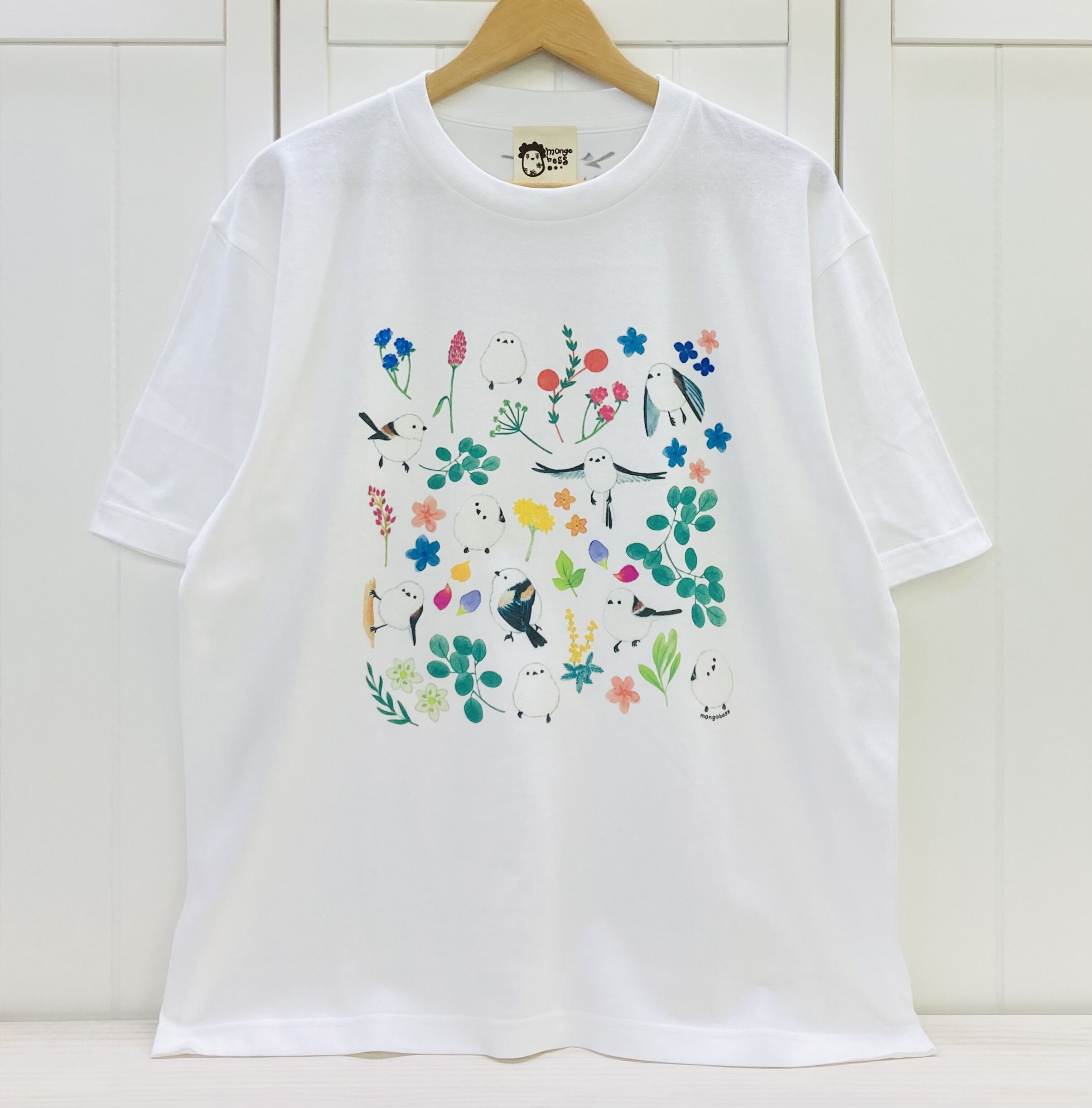 ビックTシャツ☆ボタニカルシマエナガ | mongobess