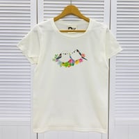 レディースTシャツ☆フラワーシリーズ☆シマエナガちゃん