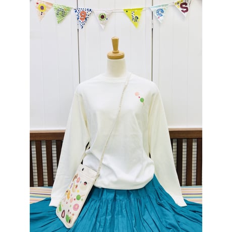 長袖Tシャツ☆和菓子と文鳥