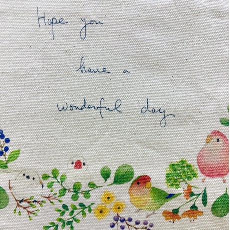 ランチトート☆小鳥のリース