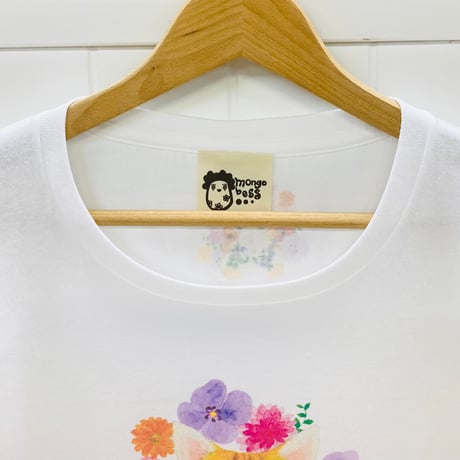 レディースTシャツ☆フラワーネコ