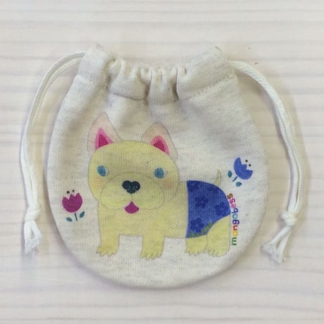 ミニ巾着☆フレンチブル☆おぱんつおチャー