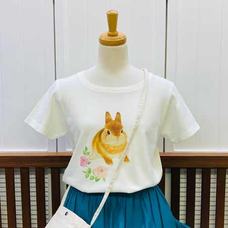 レディースTシャツ☆ネモフィラとオキナ