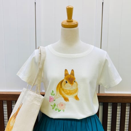 レディースTシャツ☆クレマチスとセキセイ