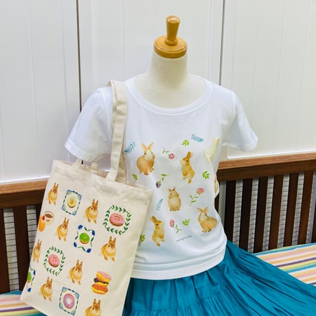 レディースTシャツ☆小鳥ガーデン