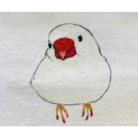 長袖Tシャツ☆ボタニカル文鳥