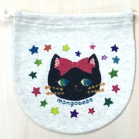 巾着大☆リボン黒猫ちゃん