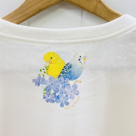 レディースTシャツ☆クレマチスとセキセイ