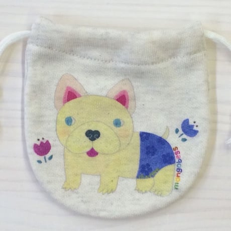 ミニ巾着☆フレンチブル☆おぱんつおチャー