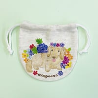 ミニ巾着☆ダックスフントのとんちゃん