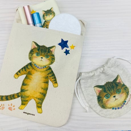 ミニ巾着☆4匹の猫
