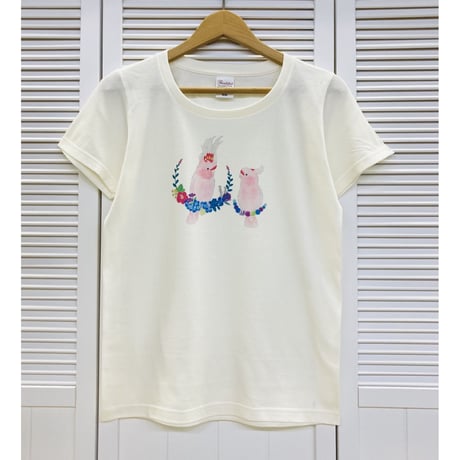 レディースTシャツ☆クルマサカオウムちゃん
