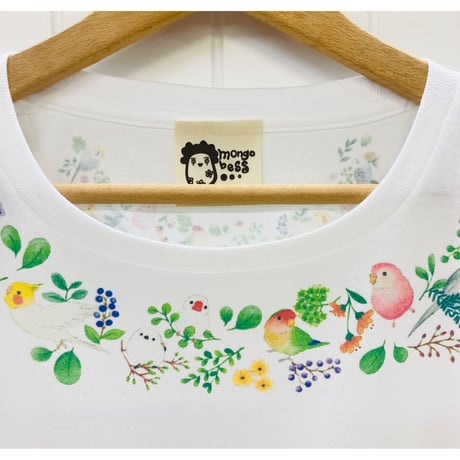 レディースTシャツ☆小鳥のリース