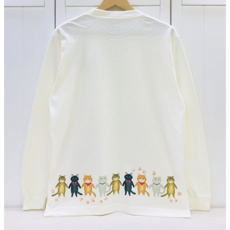 長袖Tシャツ☆9匹のネコ