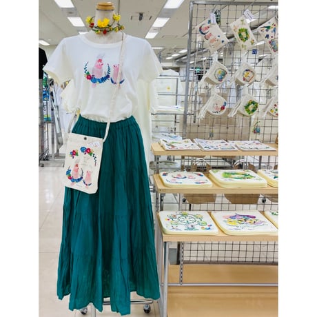 レディースTシャツ☆インコの森
