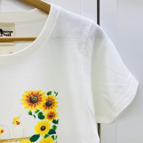 レディースTシャツ☆向日葵とオカメ