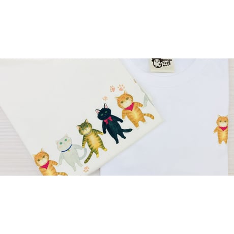 長袖Tシャツ☆ボタニカル猫