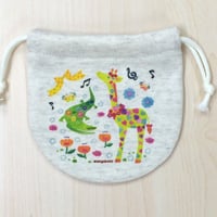 ミニ巾着☆ワニとキリン