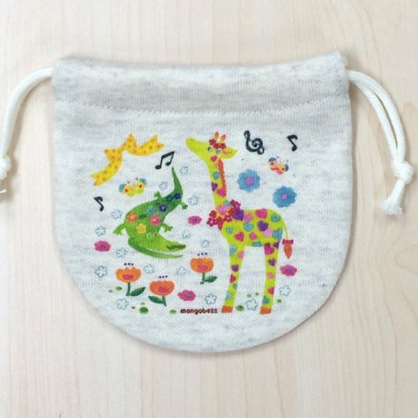 ミニ巾着☆ワニとキリン