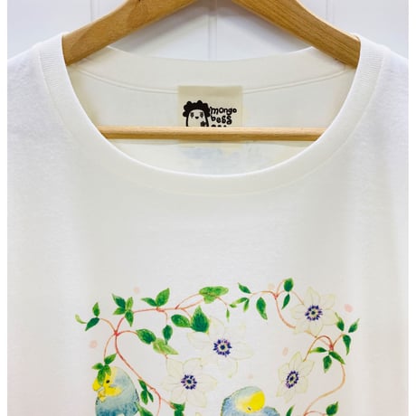 レディースTシャツ☆クレマチスとセキセイ