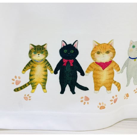 長袖Tシャツ☆9匹のネコ