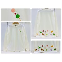 長袖Tシャツ☆和菓子と文鳥