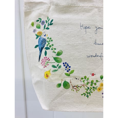 ランチトート☆小鳥のリース