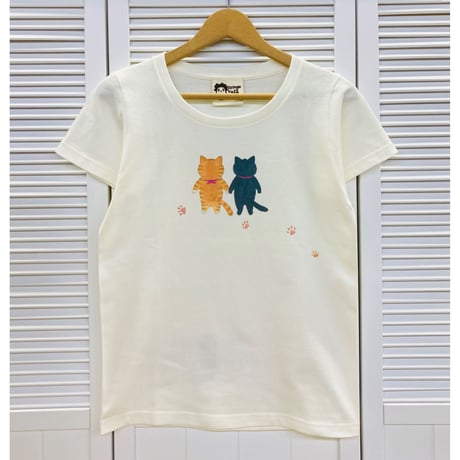 レディースTシャツ☆4匹のネコ