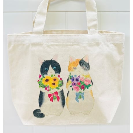 ランチトート☆花束猫
