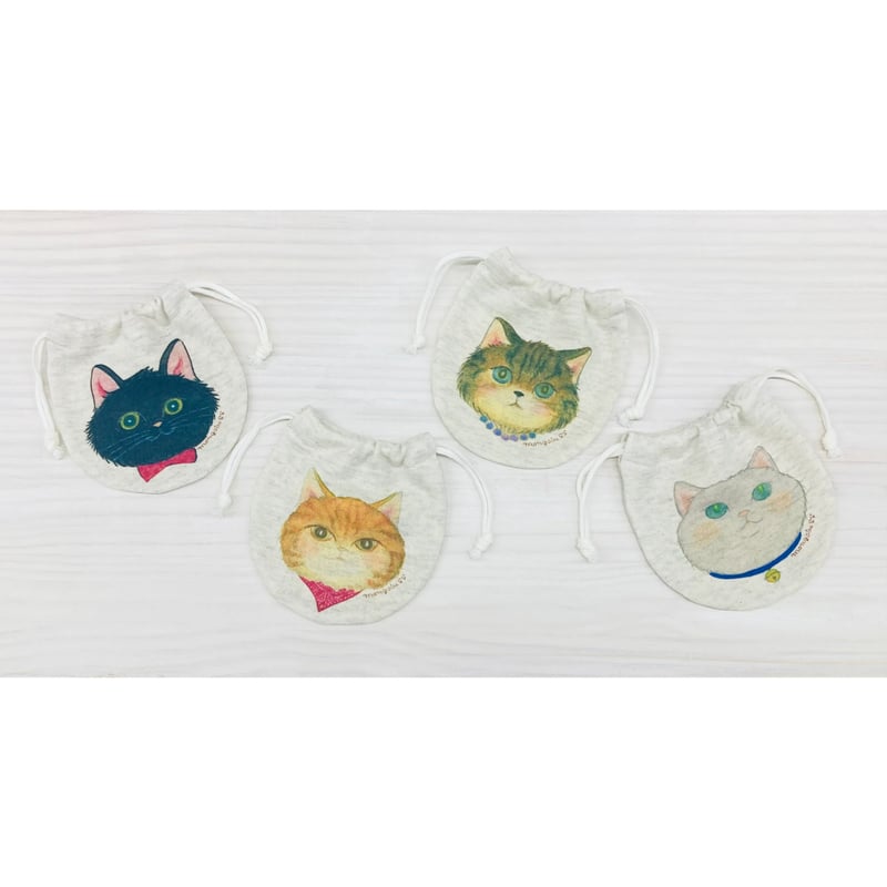ミニ巾着☆4匹の猫 | mongobess