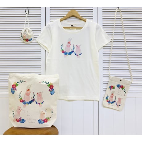 レディースTシャツ☆クルマサカオウムちゃん