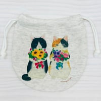 ミニ巾着☆花束猫