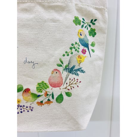 ランチトート☆小鳥のリース