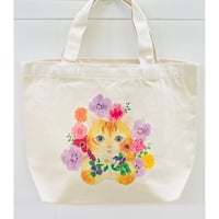 ランチトート☆フラワーネコ