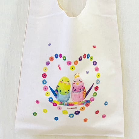 モンゴお買い物袋☆ことりシリーズ☆ピンクシリーズ