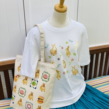 ビックTシャツ☆和菓子と文鳥