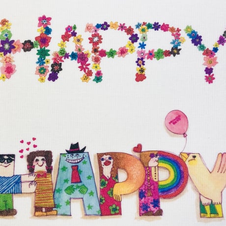 ガーゼハンカチ☆HAPPY