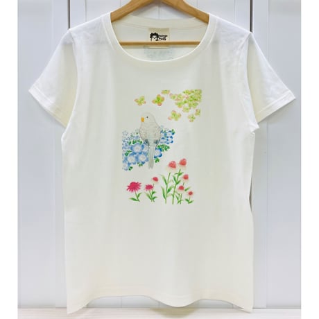 レディースTシャツ☆ネモフィラとオキナ