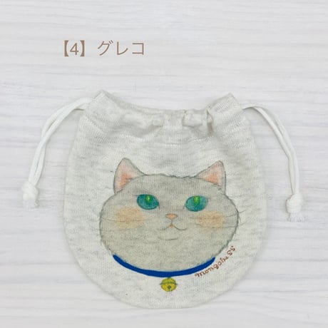 ミニ巾着☆4匹の猫