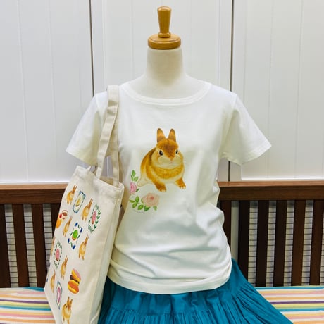 レディースTシャツ☆ネモフィラとオキナ