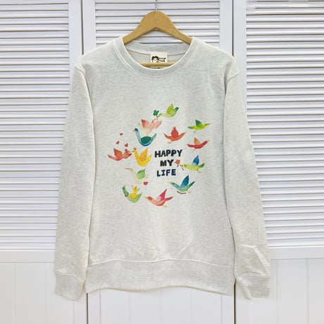 スウェットトレーナー☆HAPPY MY LIFE