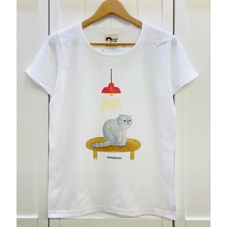 レディースTシャツ☆ちゃぶ台と猫