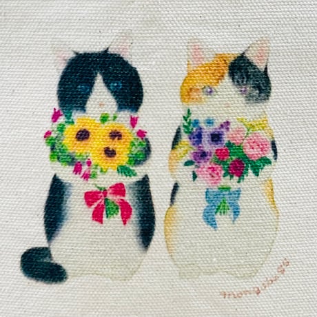 ランチトート☆花束猫