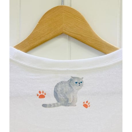 レディースTシャツ☆ちゃぶ台と猫