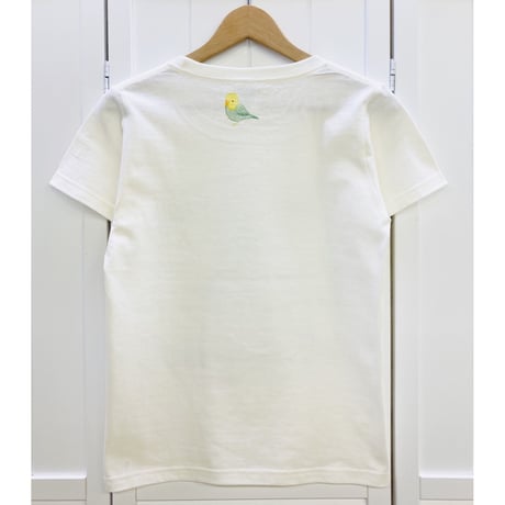 レディースTシャツ☆ボタニカルことりシリーズ☆ラベンダーとセキセイ